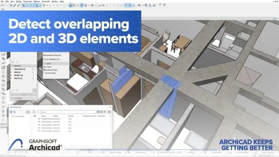 Kontrollige Archicadi-s kattuvaid elemente