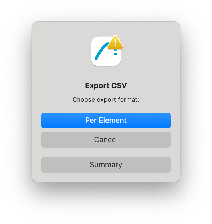 CSV Export formaadi valik